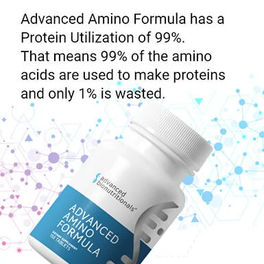 Advanced Amino Formula Supplement: Natural support for muscle growth and performance.